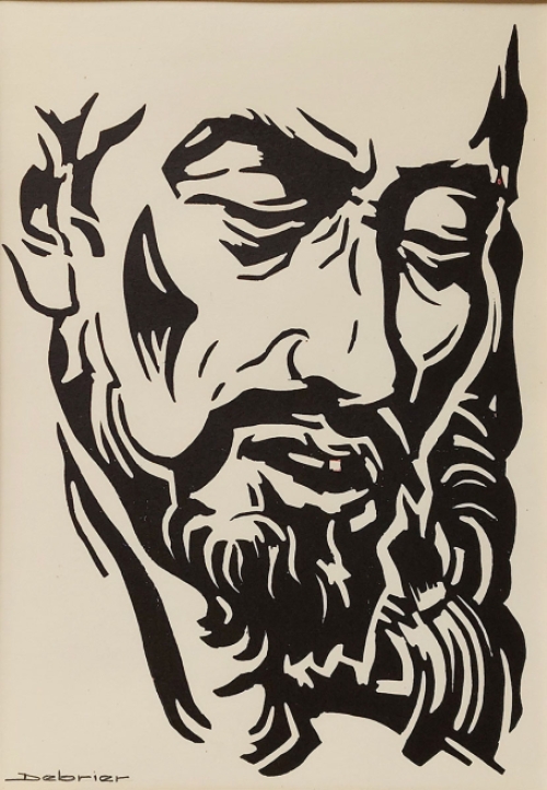 Expressieve tekening van Victor Debrier