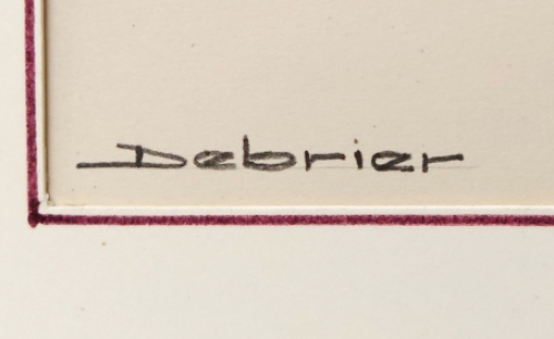 Tekening van de kunstenaar Victor Debrier