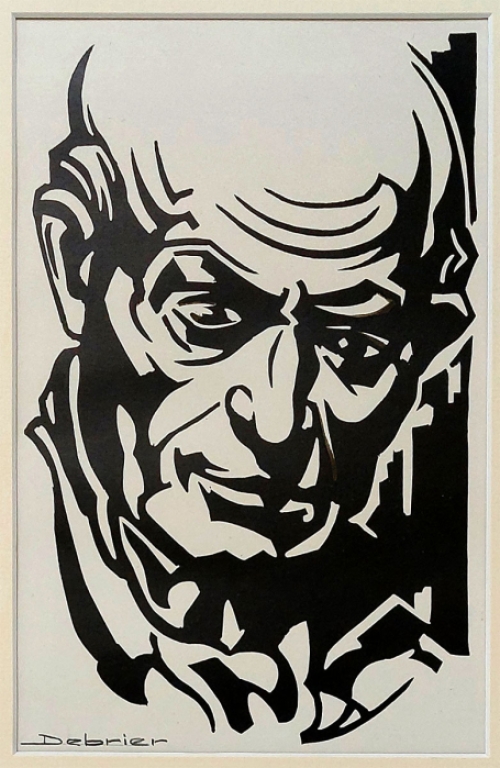 Kunstwerkje op papier van Victor Debrier