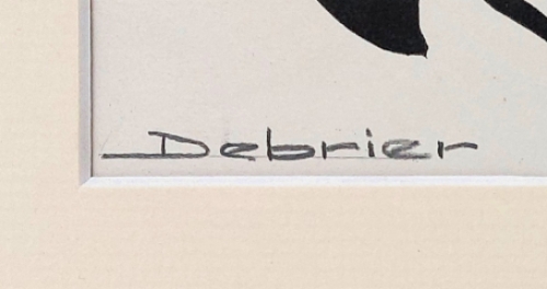 Tekening van de kunstenaar Victor Debrier