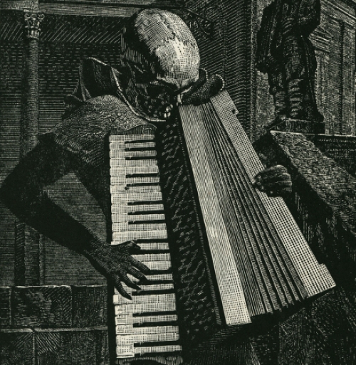 Gelimiteerde houtsnede van Victor Delhez