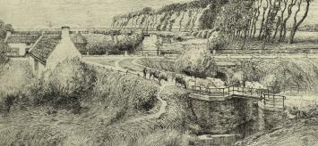 Victor Olivier Gilsoul  met een grote ets goede staatt