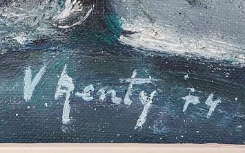 Landschapje met boerderij en knotwilgen 1974