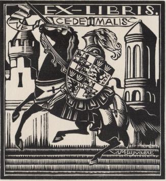 Ex libris van Victor Stuyvaert voor John Lane Mullinsen