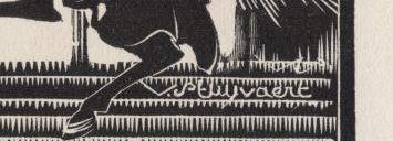 Belgische kunstenaar Victor Stuyvaert met een ex libris