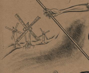 Belgische kunstenaar Victor Stuyvaert met een fijne ets