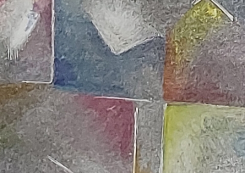 Gekleurd abstract grafisch werk 1991