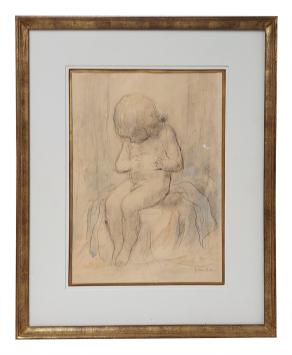 Opgehoogde tekening van de Antwerpse kunstenaar Jules Van Ael kopen