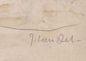 Opgehoogde tekening, Jong zittend meisje