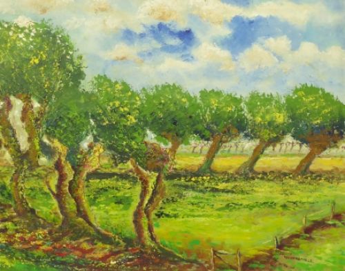 Schilderij op^doek van Hendrik Voorspoels