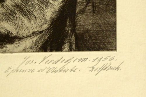 Ets van de Belgische kunstenaar Joseph Verdegem