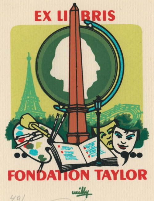 Willy Braspennincx  met een klein grafisch kunstwerkje