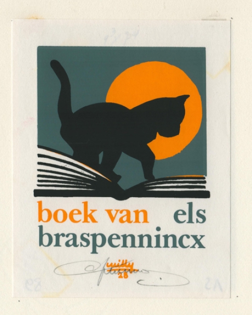 Ex libris van de Belgische kunstenaar Willy Braspennincx