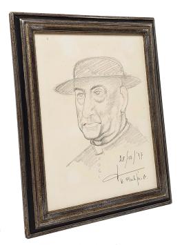 Tekening, de priester 1977