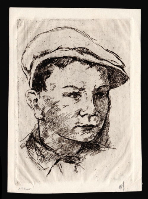 Ets van de Gentse kunstenaar Wilfried Sybrands