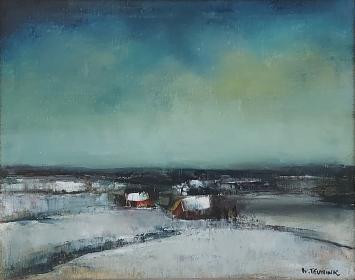 Schilderij door de Belgische kunstenaar Walter Theunynck