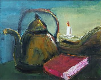 Schilderij door de Belgische kunstenaar W. Teunink