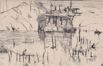 Kunst van W. Vaes, een inkttekening