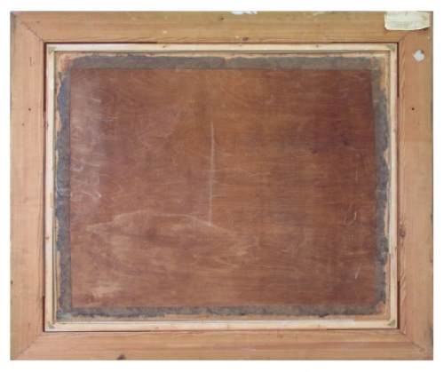 Interieur met vissers Blankenberge 1930