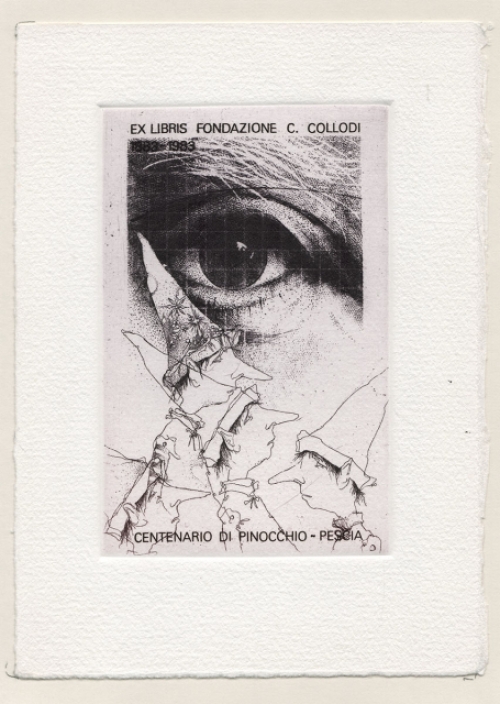 Walter F. Brems met een ex libris,