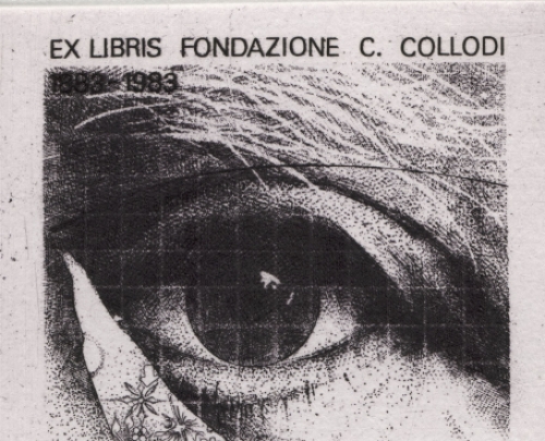 Walter F. Brems met ex libris voor Fondazione C. Collodi