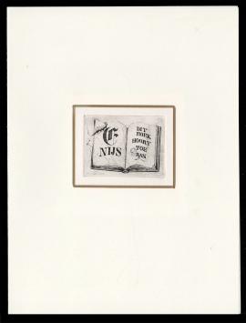 Walter Brems, een ex libris voor Fr. Nijs