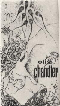 Walter Brems, een ex libris voor Oliv Chandler