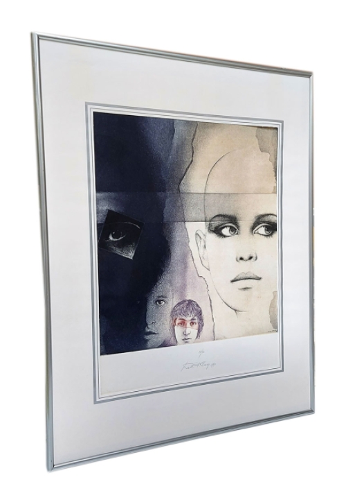 Walter F. Brems met een ets uit 1981