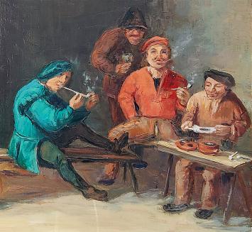 Kunstwerk  op canvas van de Brugse schilder Walter Jonckheere