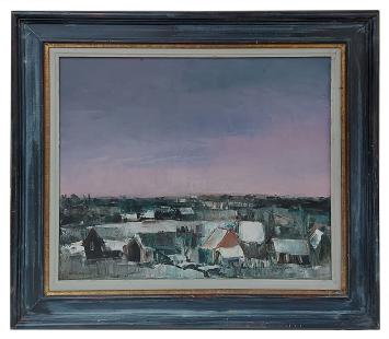 Landschap op doek van Walter Theunynck