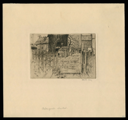 Grafisch werk van Walter Vaes kopen, Achtergevels