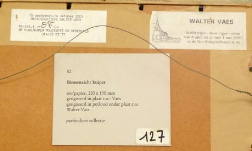 Walter Vaes schilder en etser met interieurets