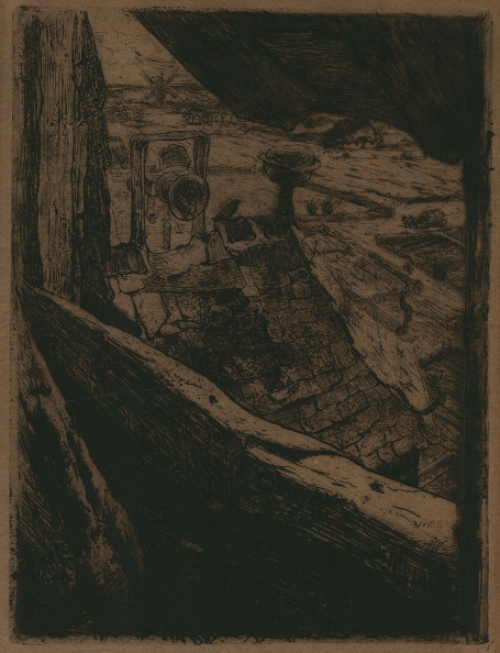 Walter Vaes Belgische kunstenaar met een kleine ets