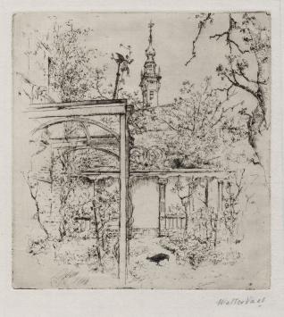 Walter Vaes met een fijne ets