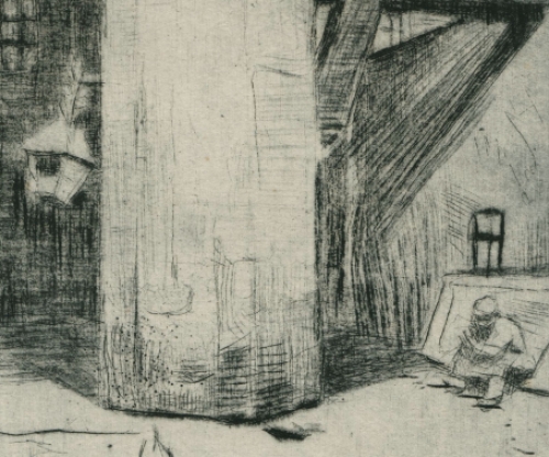 Ets, MINT conditie van de Antwerpse kunstenaar W. Vaes