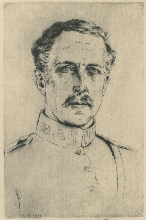 Walter Vaes Belgische kunstenaar met een Grafisch werk van Koningin Astrid