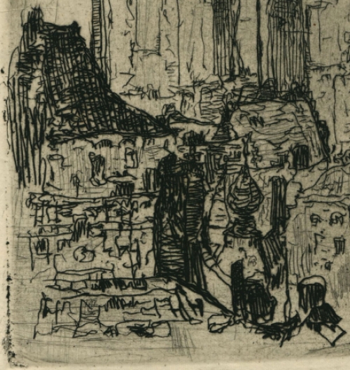 Artist belge Walter Vaes avec gravure