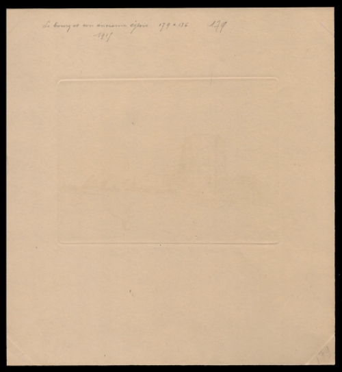 Een ets van de Belgische etser W. Vaes