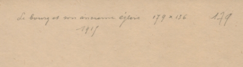 Le bourg et son cinerome église 1919