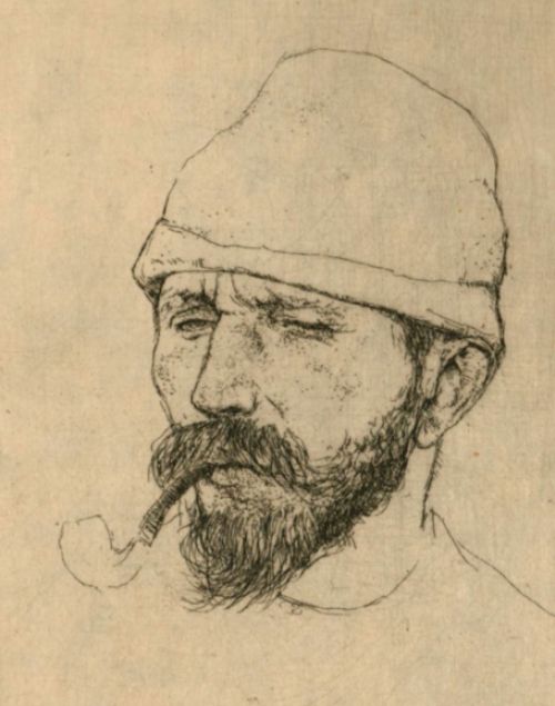 Artist belge Walter Vaes avec gravure