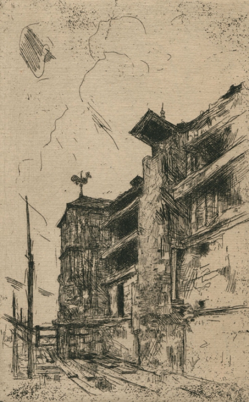 Ets van Walter Vaes, op de toren van St. Jacobskerk Antwerpen