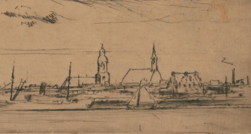 Ets van de Belgische etser W. Vaes