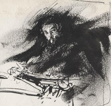 Tekening van Walter Vaes, Belgische kunstenaar