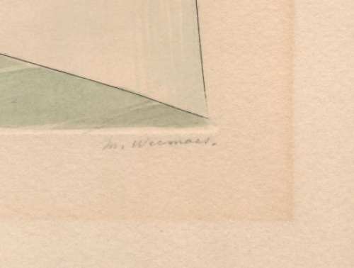 Kunstwerkje van de Belgische etser Margot Weemaes