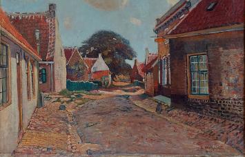 Edgard Wiethase met een straataanzicht in 1927