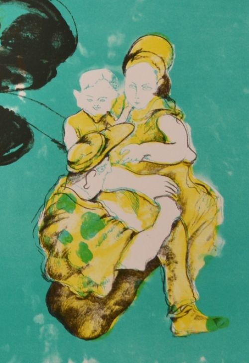 Litho van de Nederlandse kunstenaar Lucebert