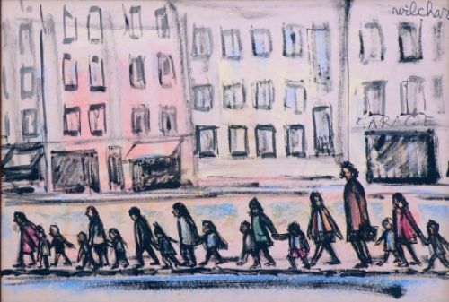 Schilderij van wilchar procession