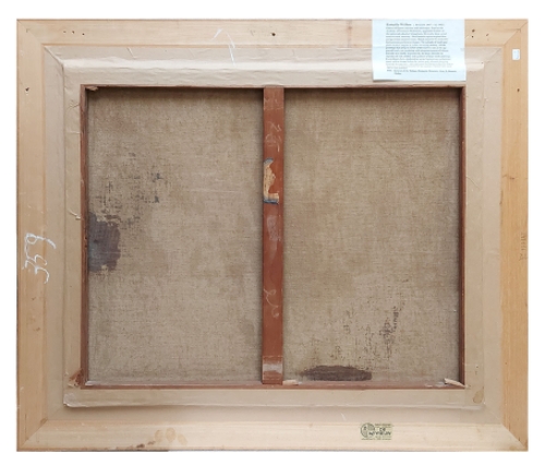 Dorpsgezicht, mensen naar de kerk