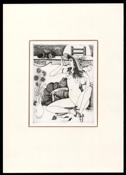 Grafisch kunstwerk van Denyse Willem uit 1975