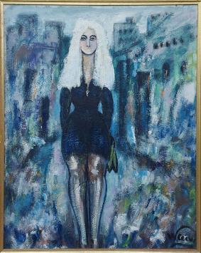 Olieverfschilderij op paneel van de Belgische kunstenaar Willy Clevers